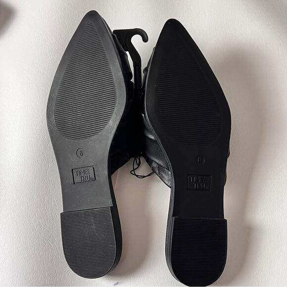Time and Tru Women’s Black Twisted Knot  Low Heel Mule Sz 8 - Picture 8 of 9